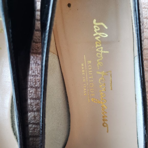 Ferragamo Ballet Flats- Black Patent - Picture 3 of 7